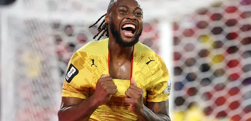 Player celebrating after scoring a goal