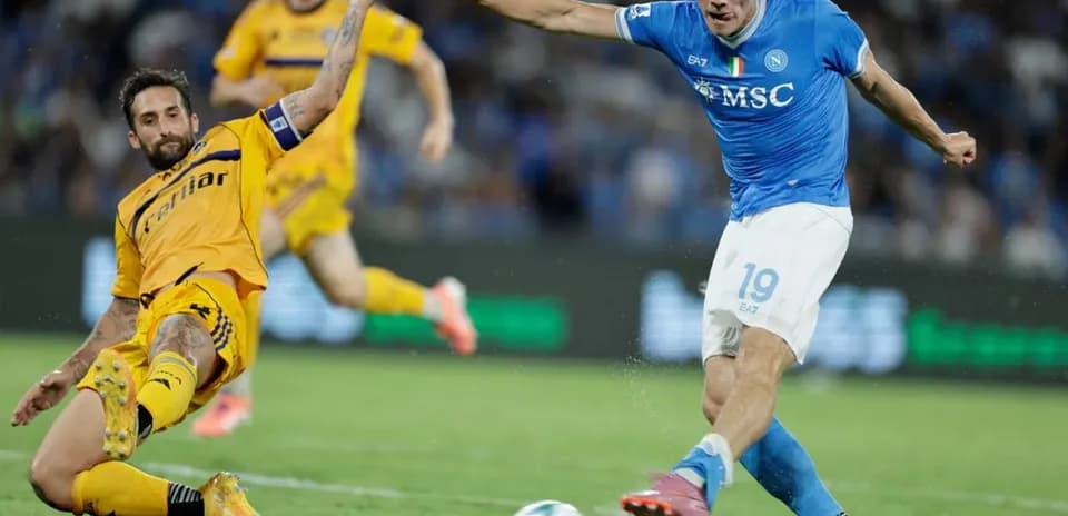 Player dribbling the ball during Serie A match