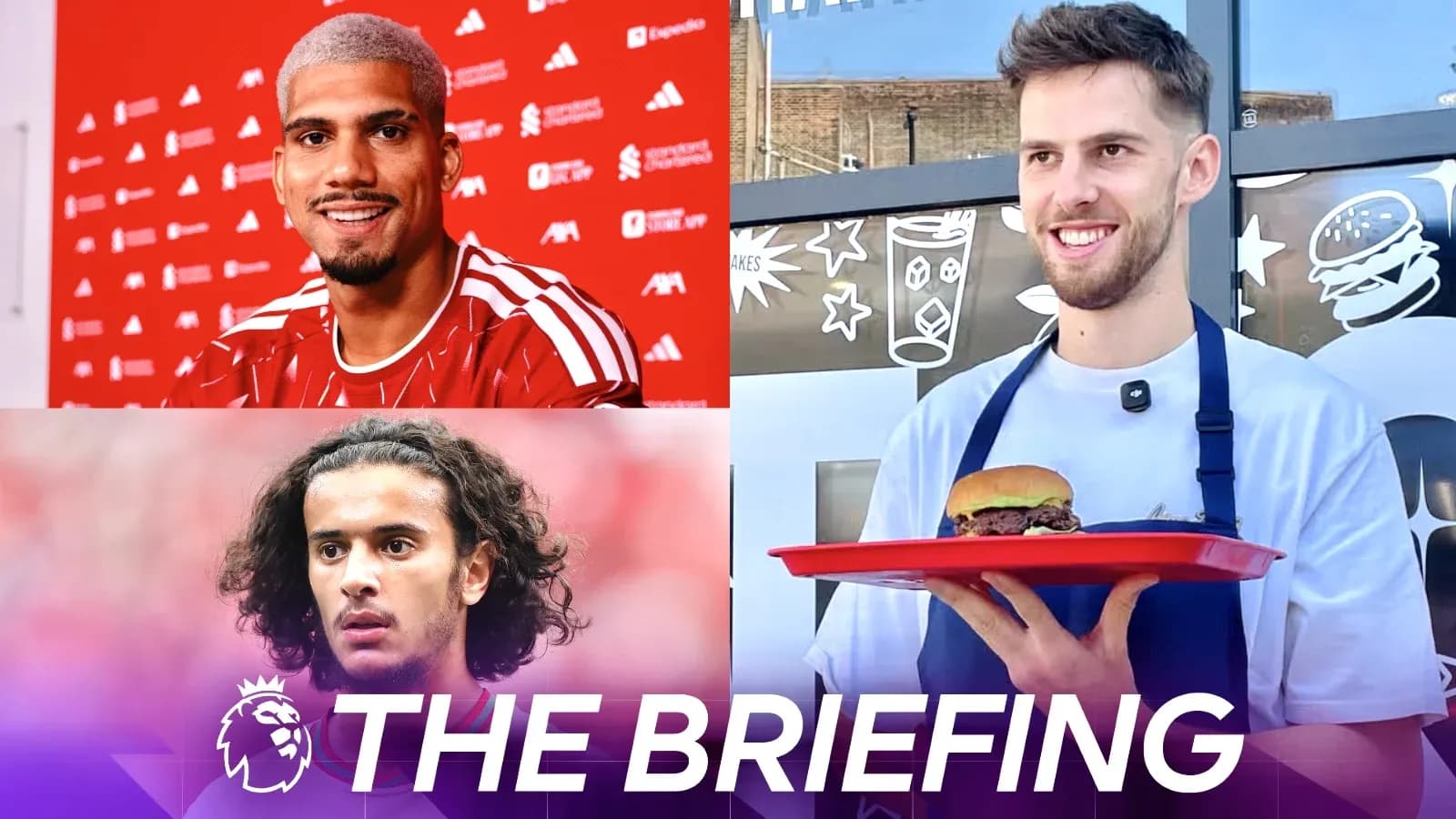 Three players featured in a promotional briefing