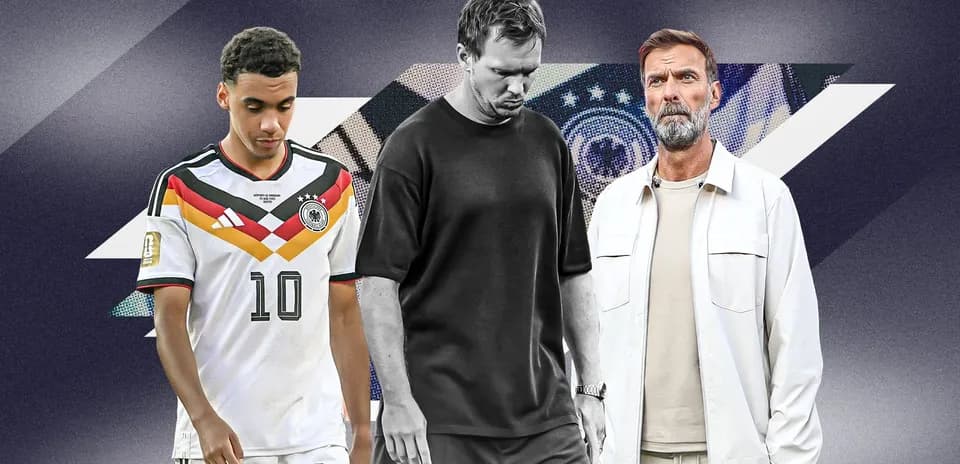 Three individuals in sports attire with Germany flag colors