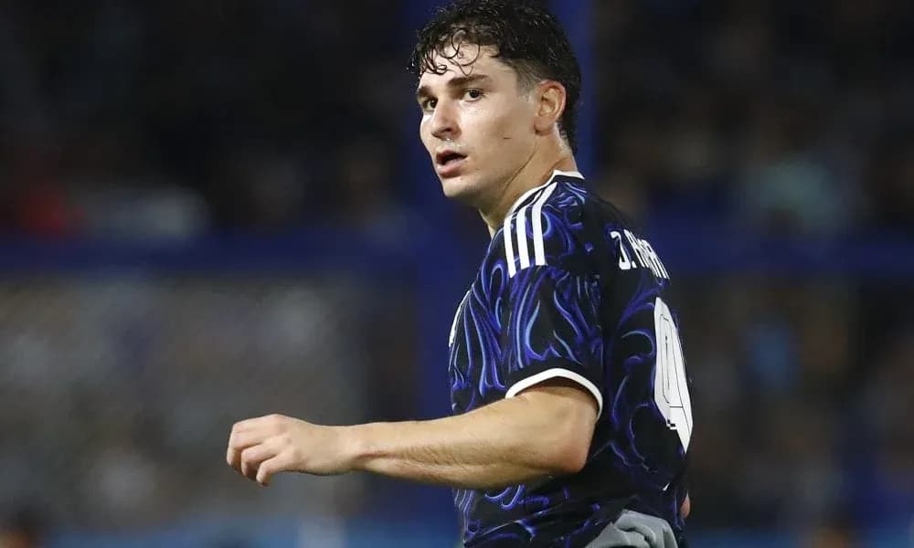 Player in action during a football match