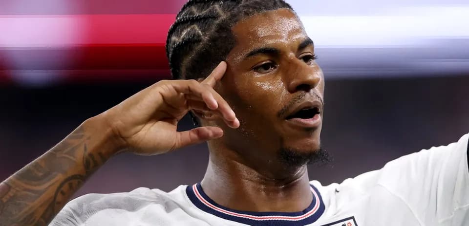 Player celebrating with hand gesture during match