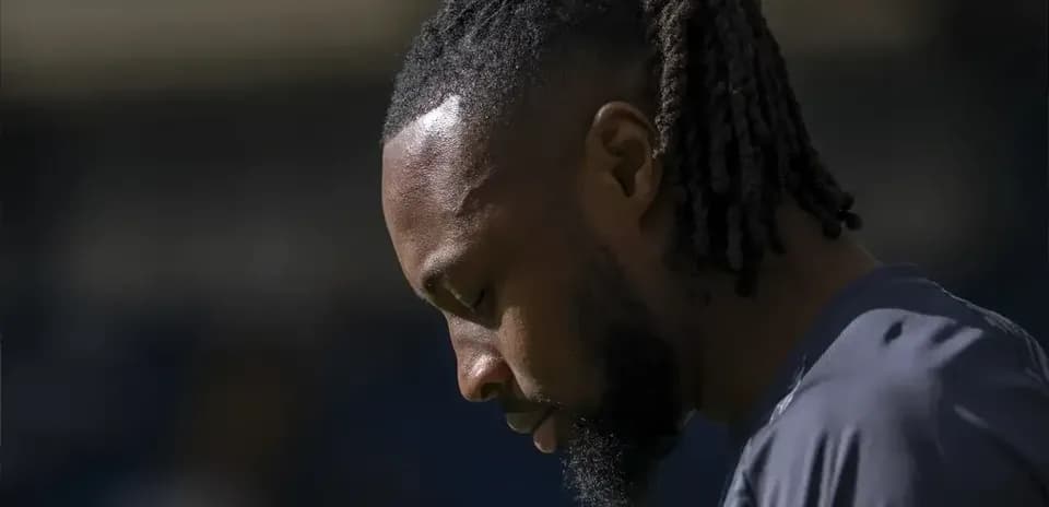 Player with head down during training session