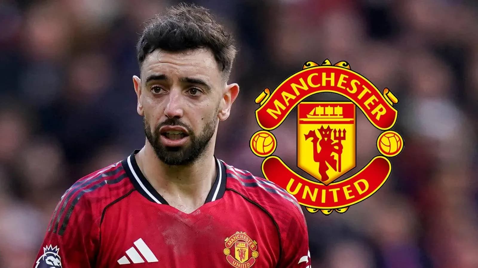 Bruno Fernandes in Manchester United kit with logo