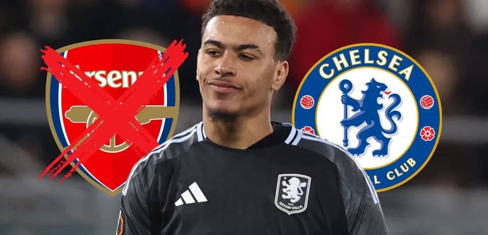 Goalkeeper in black kit with Arsenal and Chelsea logos