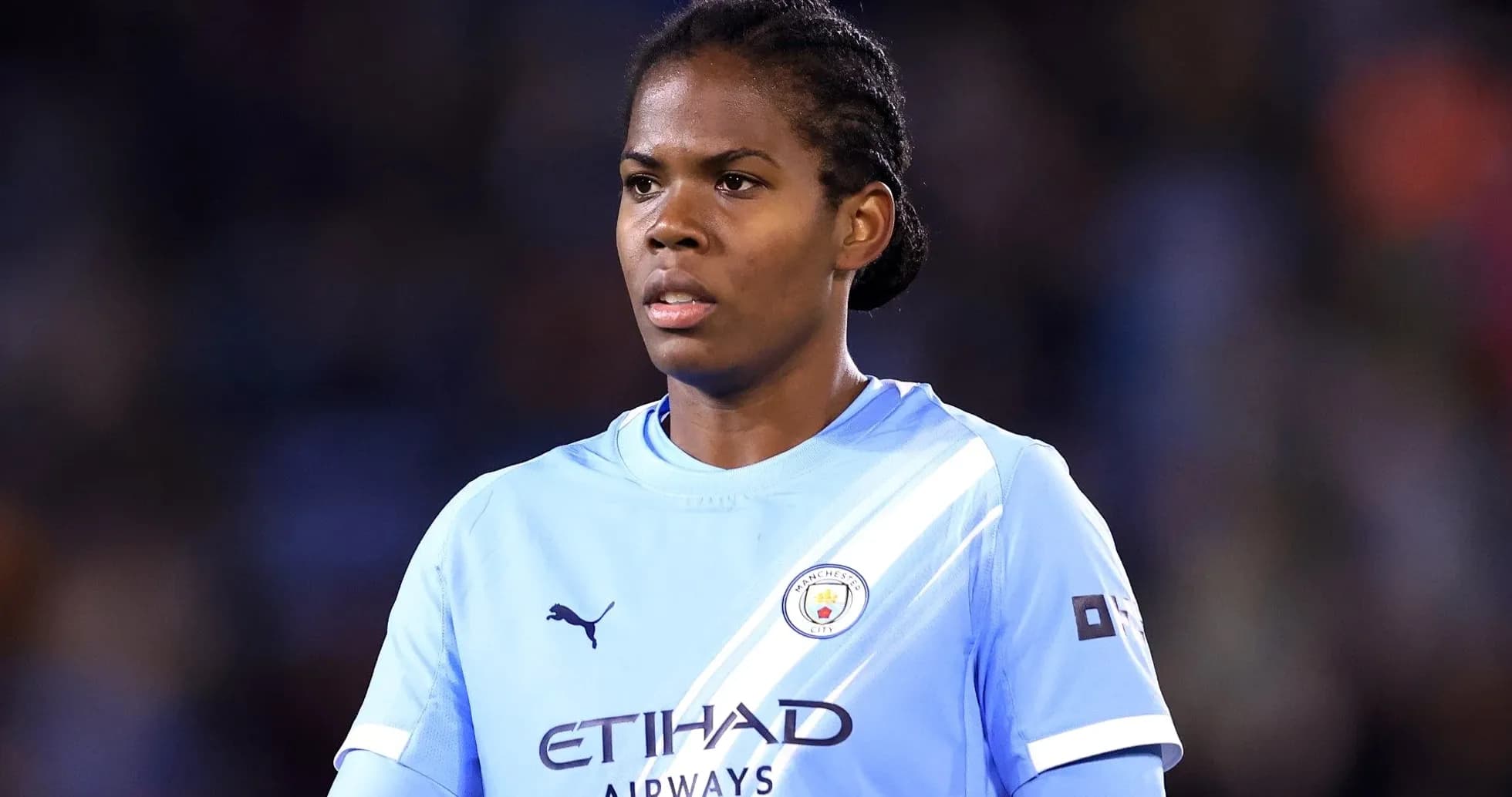 Player in Manchester City kit during match