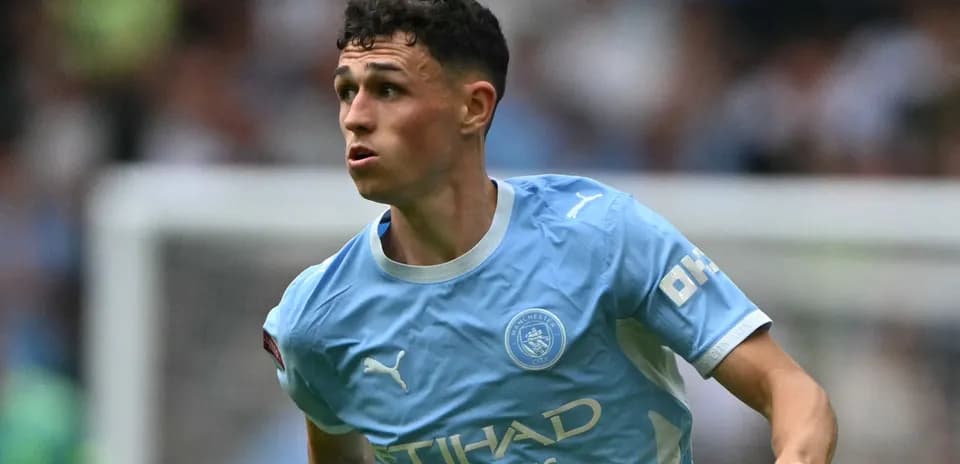Phil Foden in action during a match