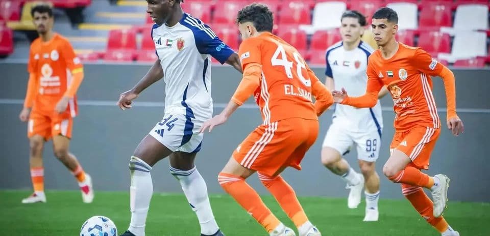 Dibba Al Fujairah U23 players during match action