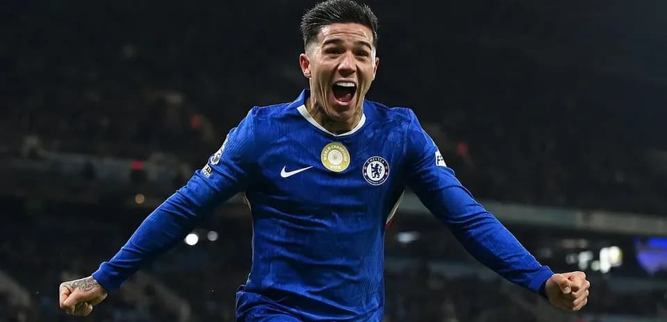 Chelsea player celebrating during Premier League match