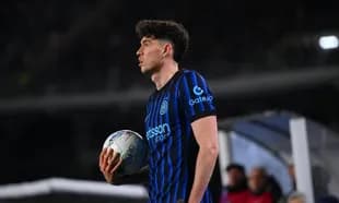 Player preparing to take a throw-in during match