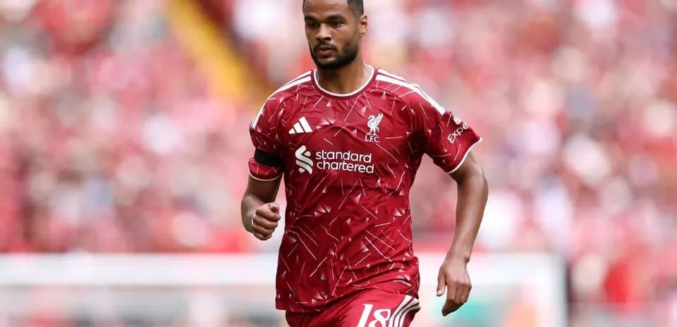 Player in Liverpool kit walking on the pitch