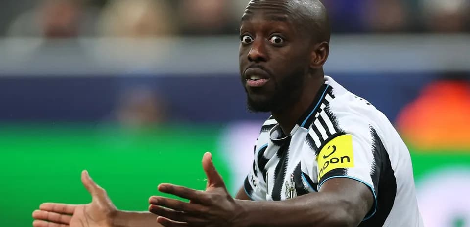 Player gesturing during a football match