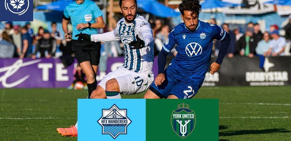 HFX Wanderers FC player challenges York United player