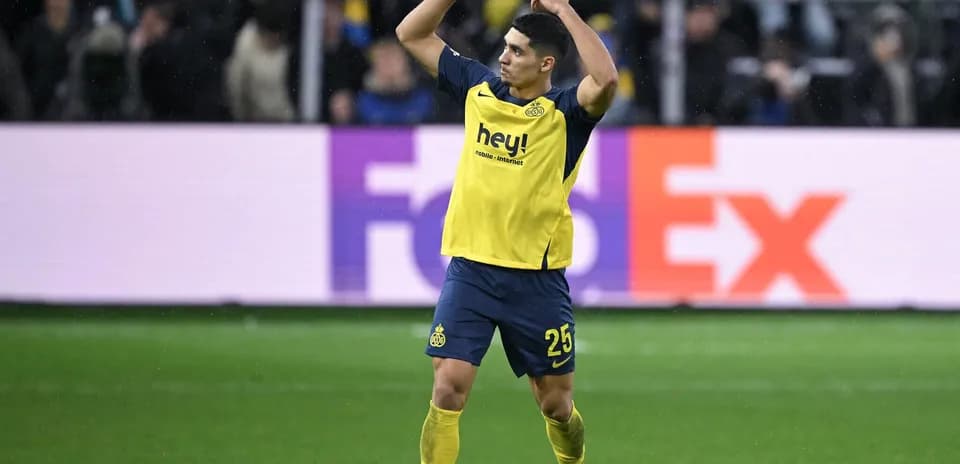 Player celebrating on the pitch during match