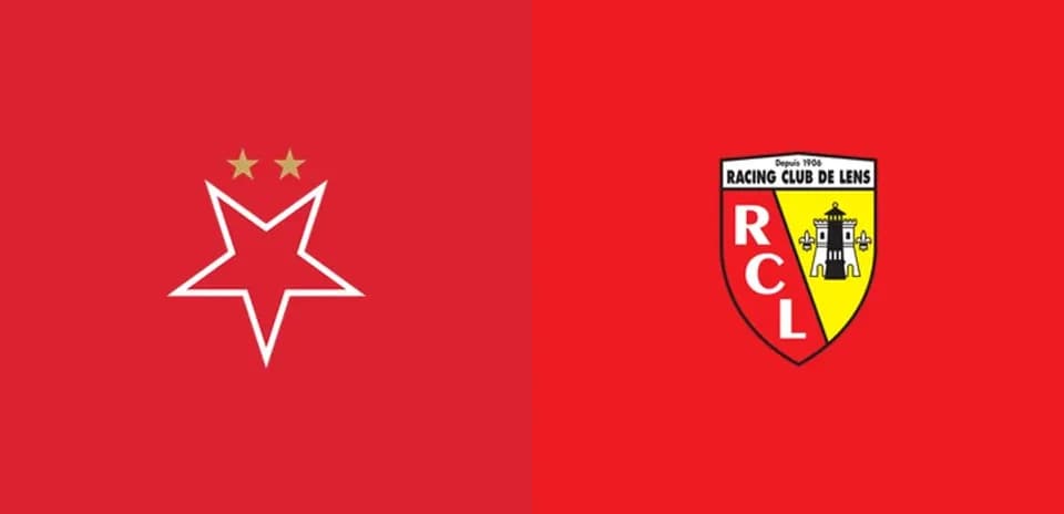 Logos of Red Star FC and Racing Club de Lens