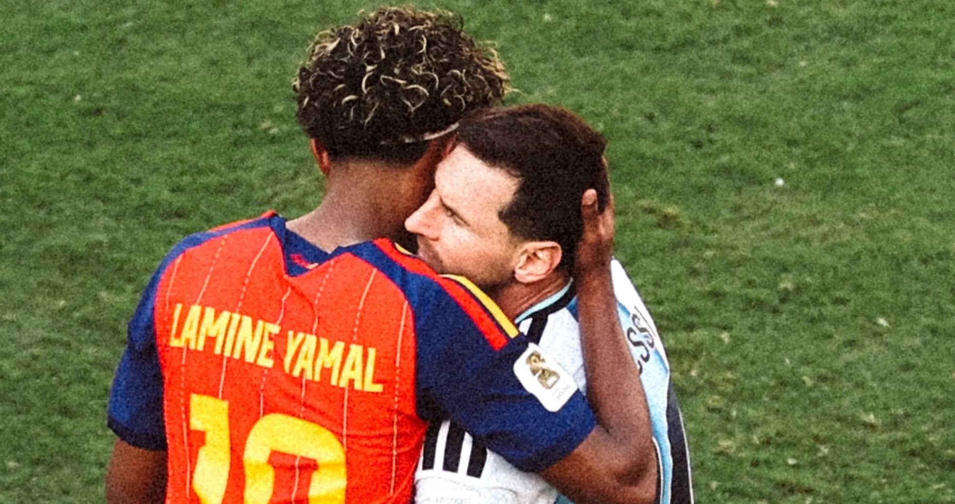 Players embracing after a match on the field