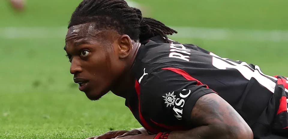 Player lying on the pitch during match action