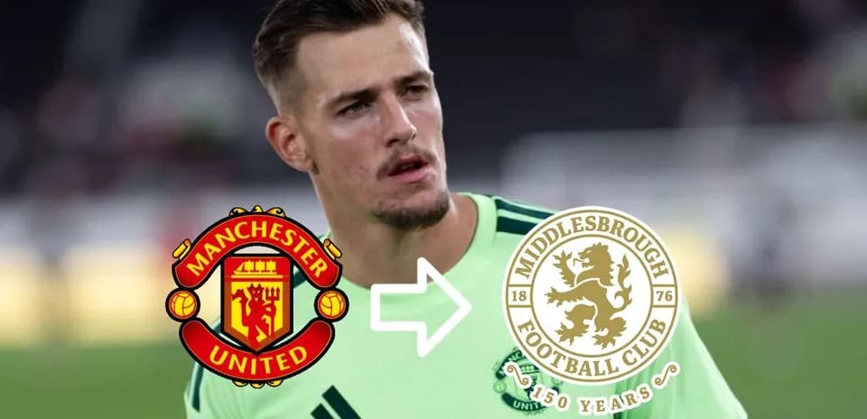 Player in green jersey with club logos overlay