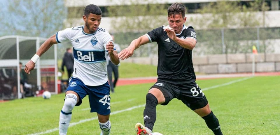 Vancouver Whitecaps II player challenges Tacoma Defiance opponent