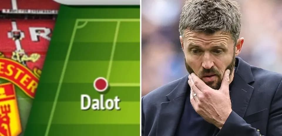 Tactical formation with Dalot and a concerned coach