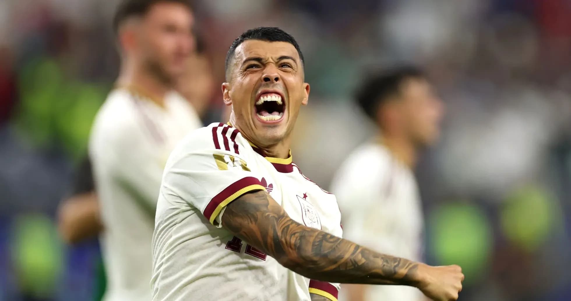 Spain player celebrating during World Cup match