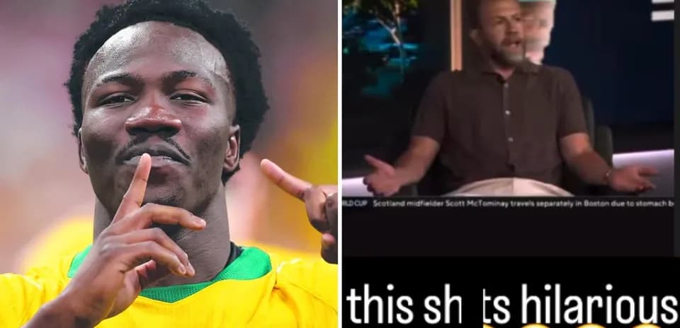Soccer player celebrating goal with finger gesture