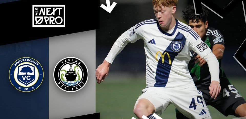 Ventura County player dribbling against Tacoma Defiance