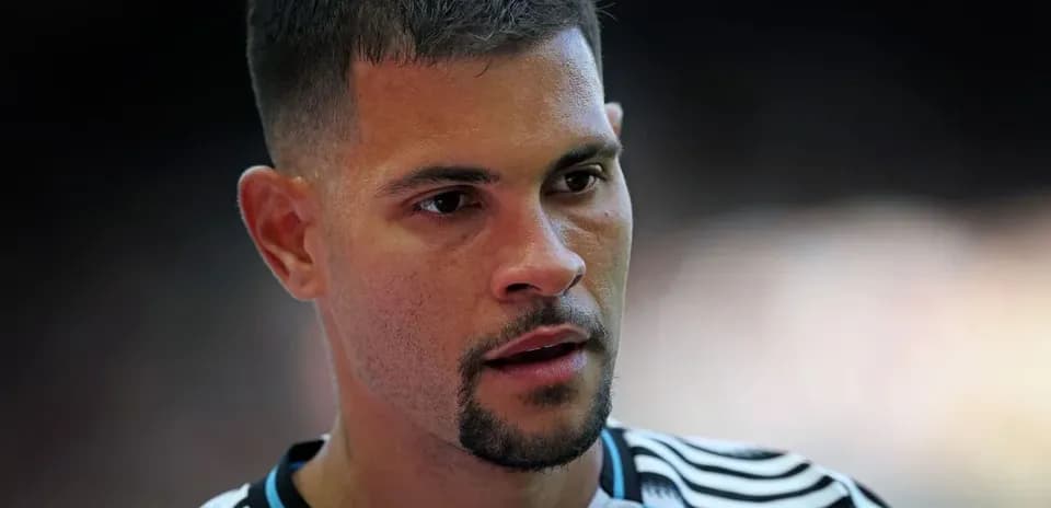Close-up of a soccer player in team jersey