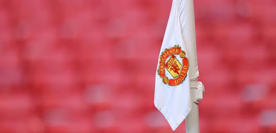 Manchester United corner flag at stadium