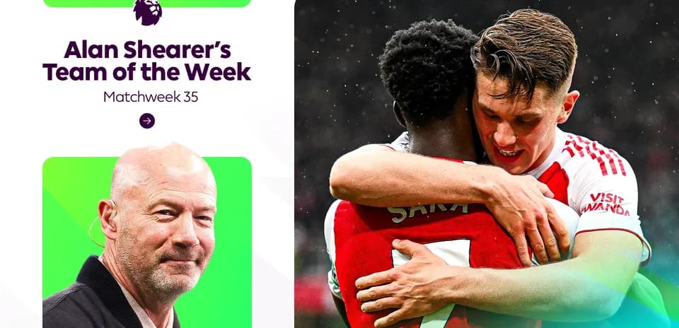 Players celebrating together in Alan Shearer's Team of the Week
