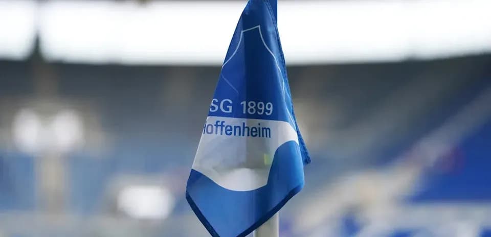 Corner flag with TSG 1899 Hoffenheim logo