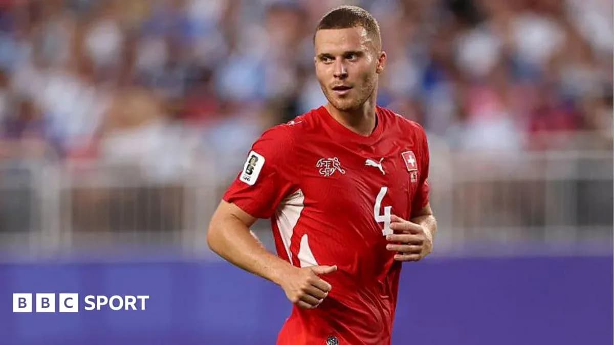 Swiss player running on the field during match