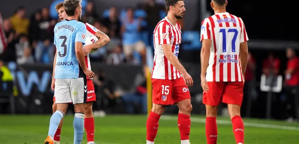 Atletico Madrid players during La Liga match