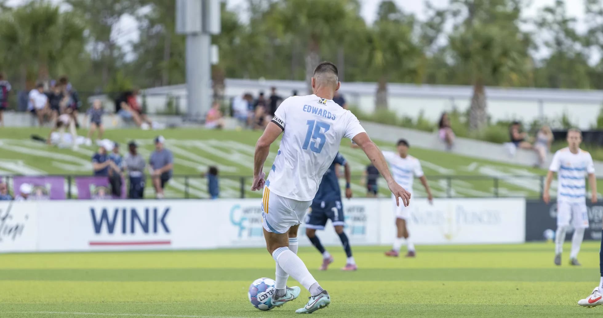 Player kicking ball during JAX vs Brooklyn match