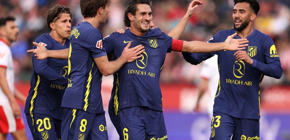 Atletico Madrid players celebrating a goal