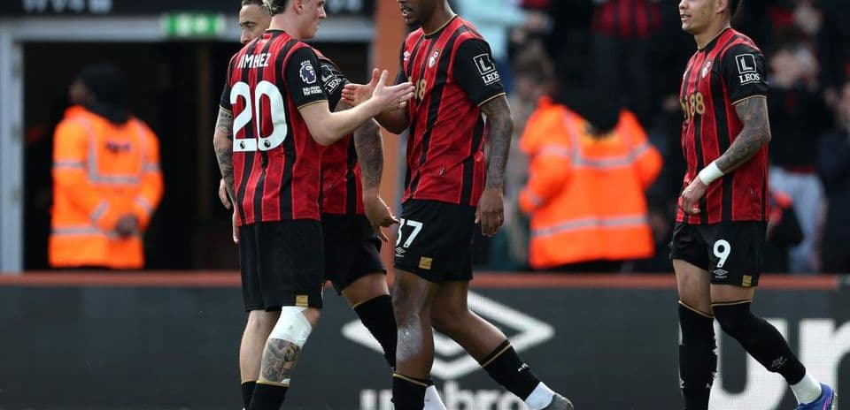 Bournemouth players celebrating during a match