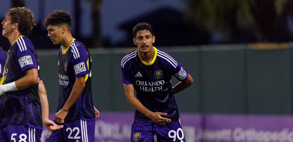Orlando City II players celebrating a goal