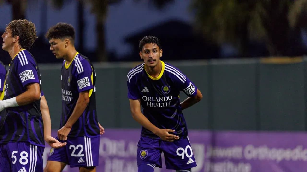 Orlando City II players celebrating a goal