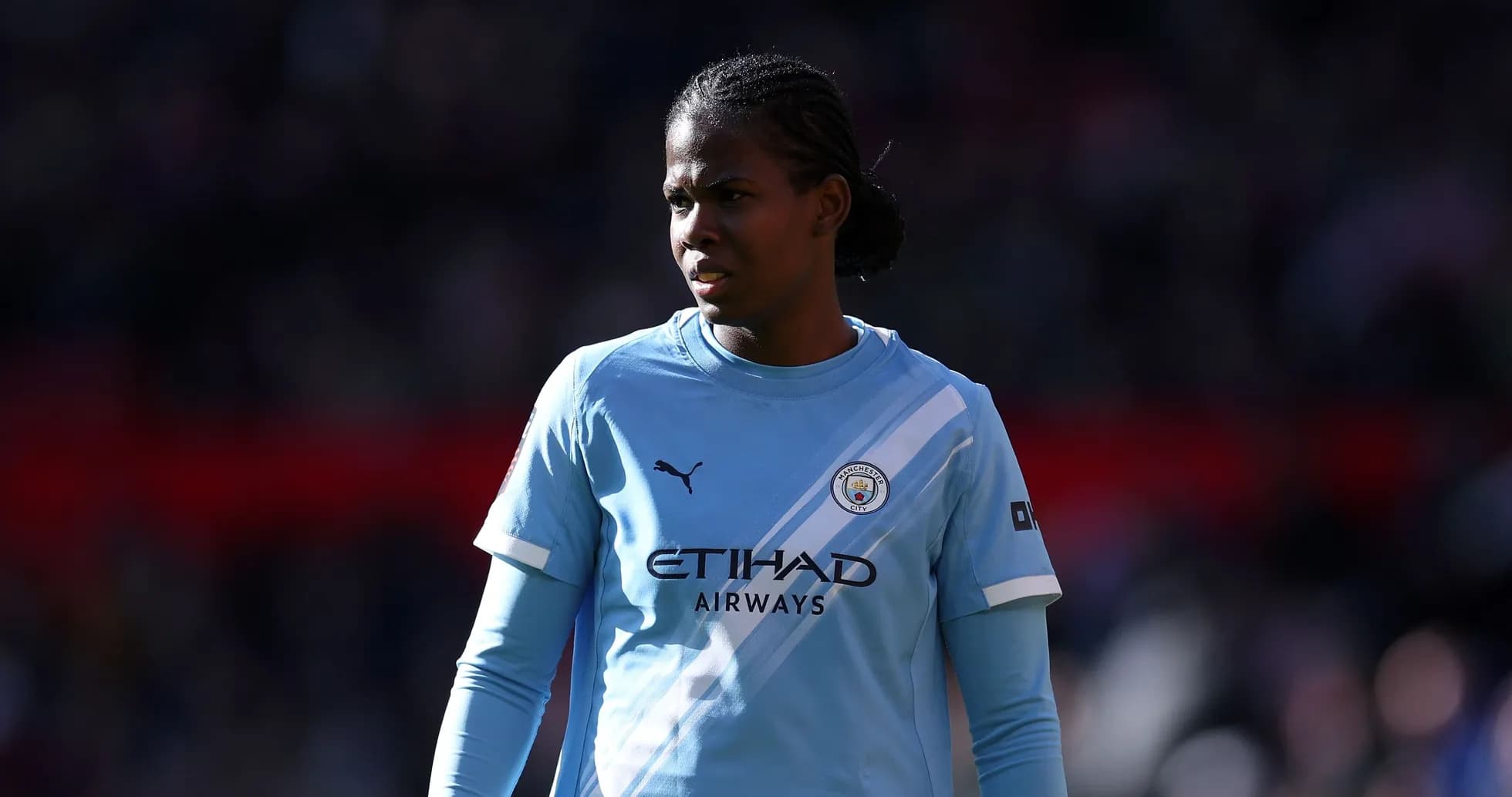 Player in Manchester City kit during match