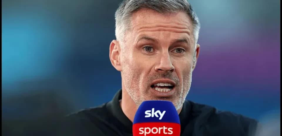 Sports commentator speaking into microphone during broadcast