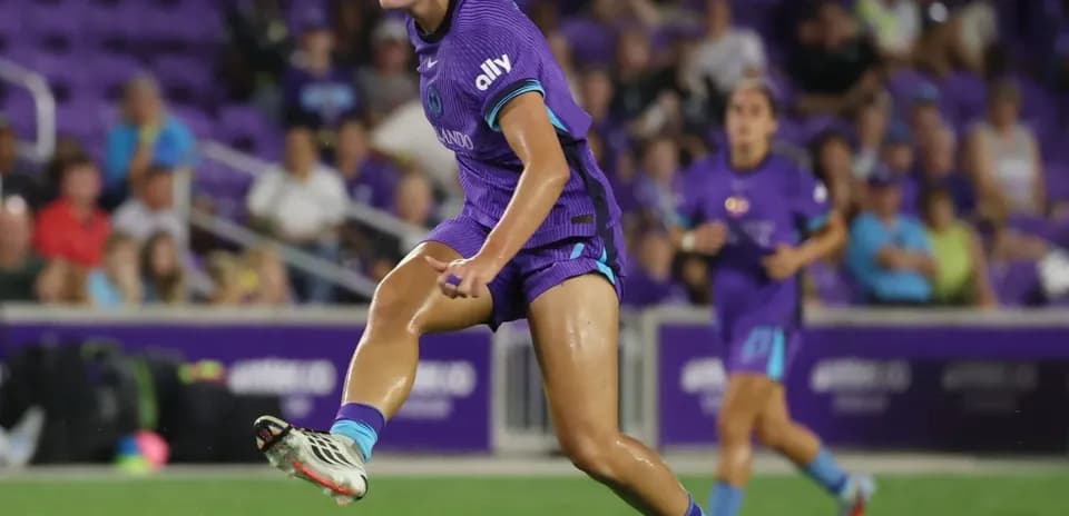 Orlando Pride player in action during match