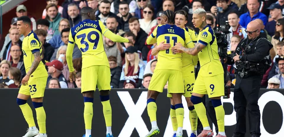 Tottenham players celebrating a goal during match
