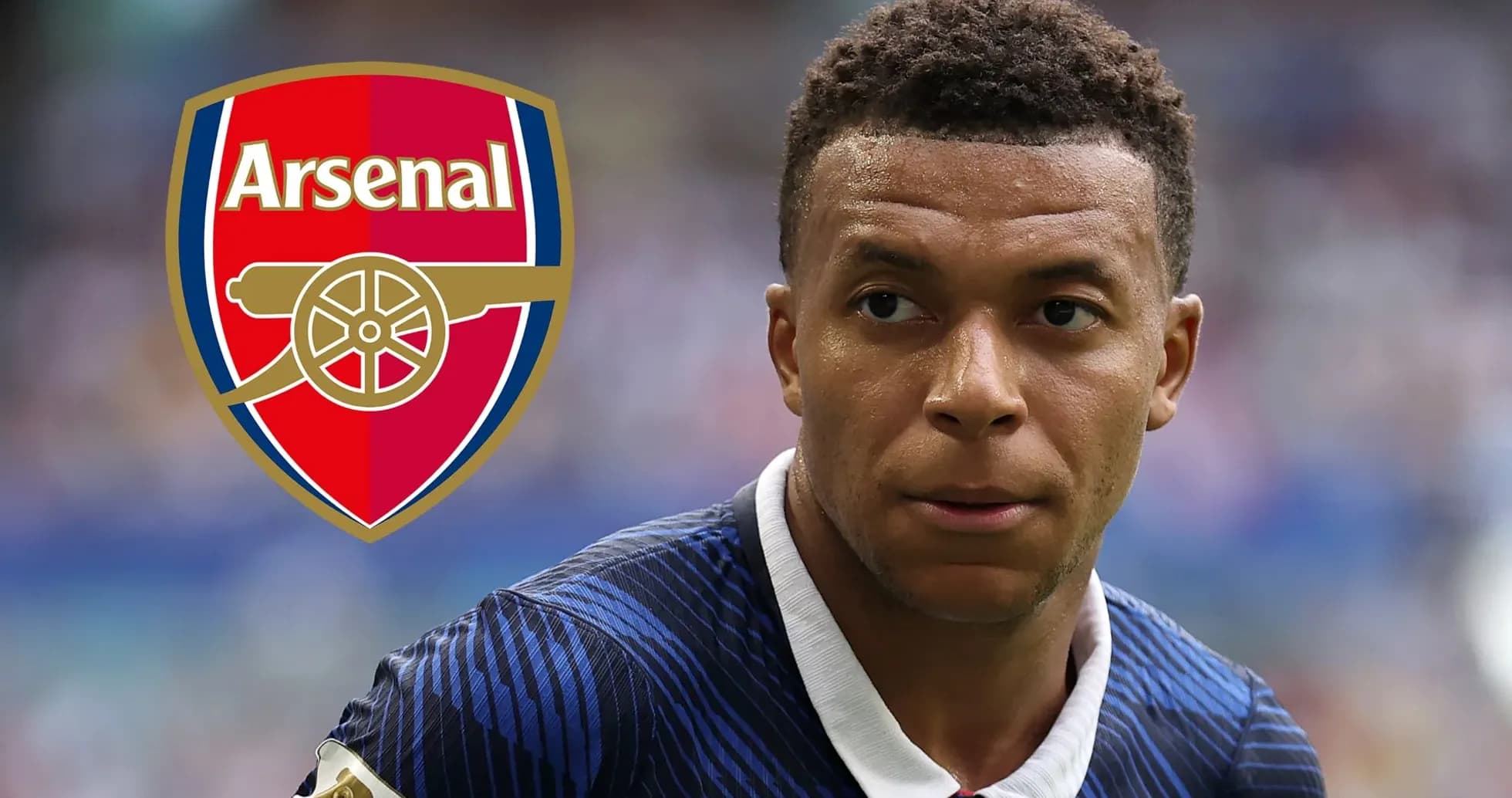 Player with Arsenal logo in background