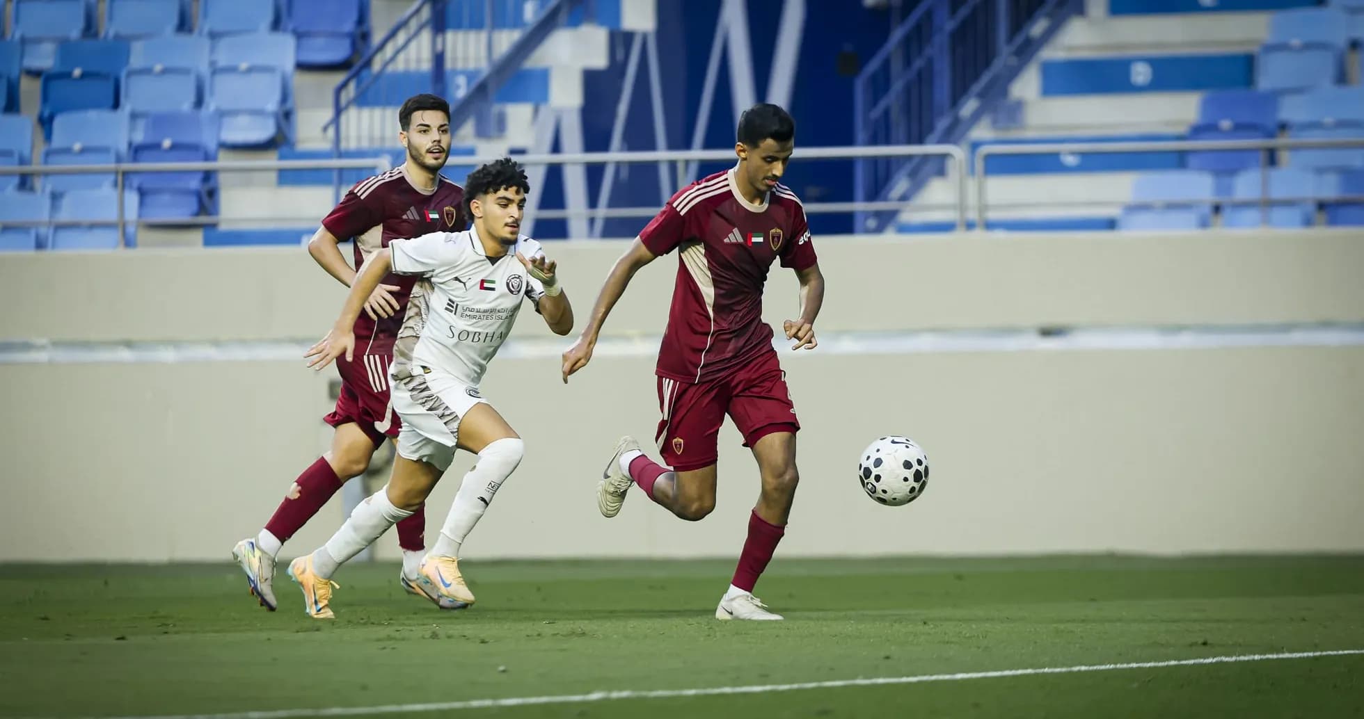 Players competing during Al Jazira U23 match
