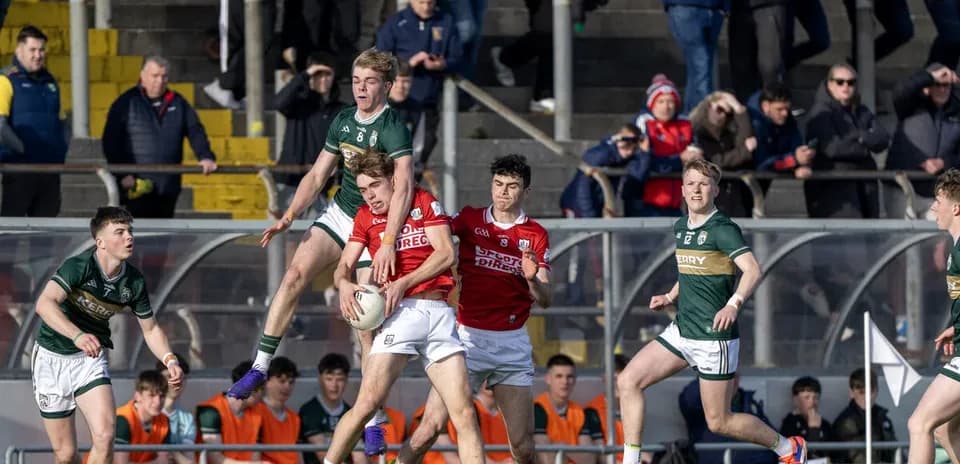 Players contesting for the ball during a match