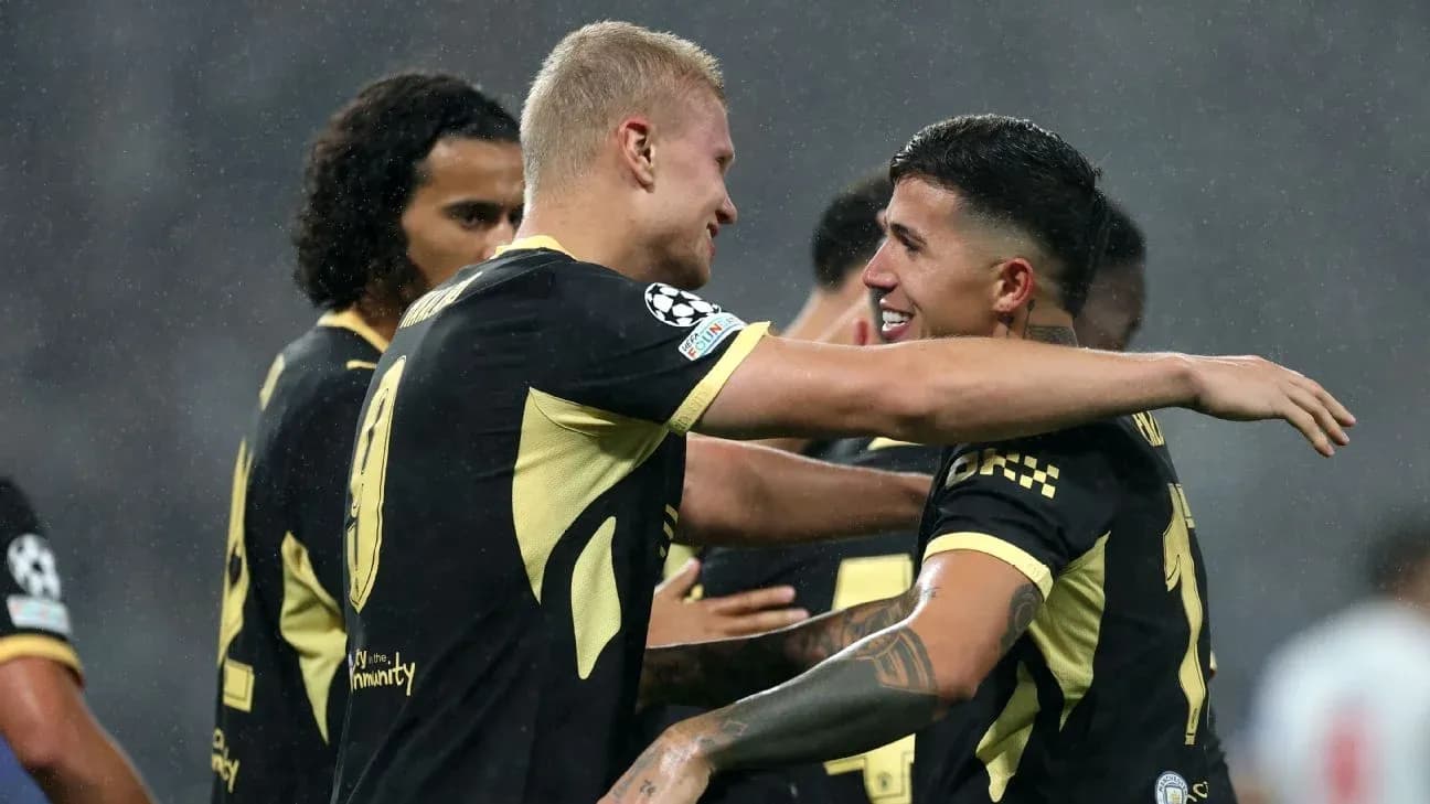 Players celebrating a goal during a match