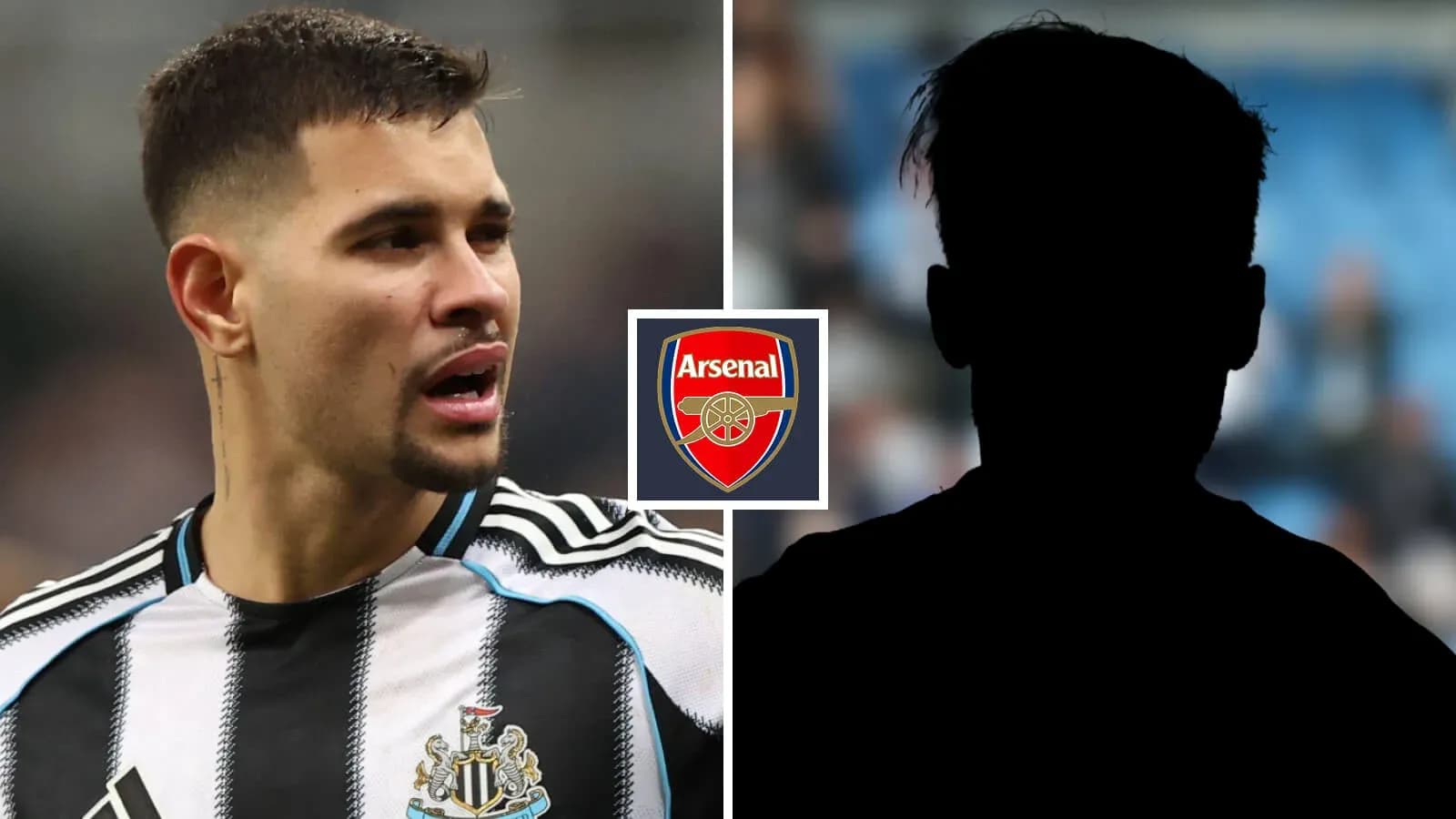 Player speaking with Arsenal logo in background