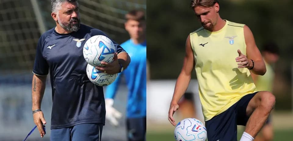 Coach holding balls while player practices juggling