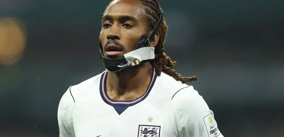 Player wearing protective mask during match