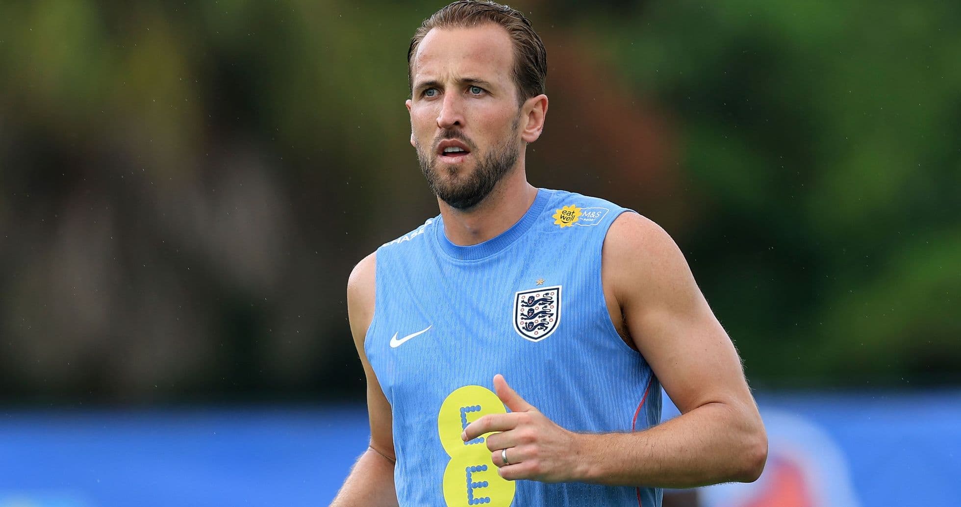 Harry Kane running during England training session